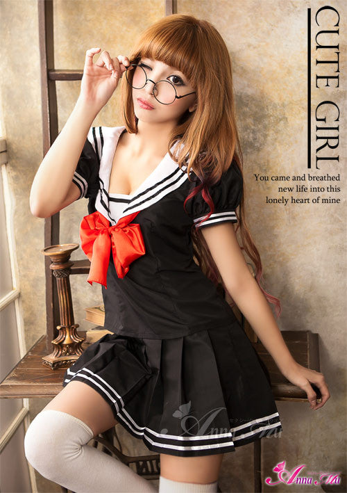 Lingeriecats Sailor Style School Girl Uniform Cosplay Costume Set - LingerieCats