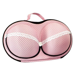 Bra Large Pink Dot Travel Bag - LingerieCats