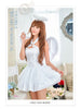 Lingeriecats Sexy 3 Pieces Angel Costume Halloween Cosplay Dress Women Carnival Cute Dress White …
