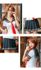 LINGERIECATS Sexy Black ? White School Girl Uniform Cosplay Costume Set (Free Sport Pant Gift)