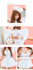 Lingeriecats Sexy 3 Pieces Angel Costume Halloween Cosplay Dress Women Carnival Cute Dress White …
