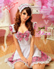 (Discn't)  Lingeriecats Sexy Cherry Pie Sweet Heart Maid Outfit Cosplay Costume Set