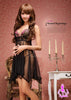 Lingeriecats Sexy Black Embroidery 2Pcs Slip