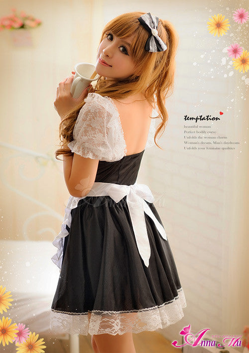 Lingeriecats Sexy Icing sugar Cuty Maid Outfit Cosplay Costume Set - LingerieCats