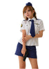 LINGERIECATS Sexy Clear Sky Air Force Officer Cosplay Costume Set