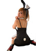 LINGERIECATS Sexy Classic 4pcs Bunny Girl Outfit Cosplay Costume(Black)