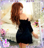 Lingeriecats Sexy satin wrap trimmed with ruffle detail along neckline