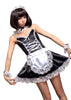 LINGERIECATS Black with White Lace 5pcs sexy Maid Cosplay Costume Set  (Free Sport Pant Gift)