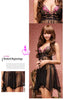 Lingeriecats Sexy Black Embroidery 2Pcs Slip