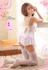 Lingeriecats Sexy Dot Bow Long Corset White