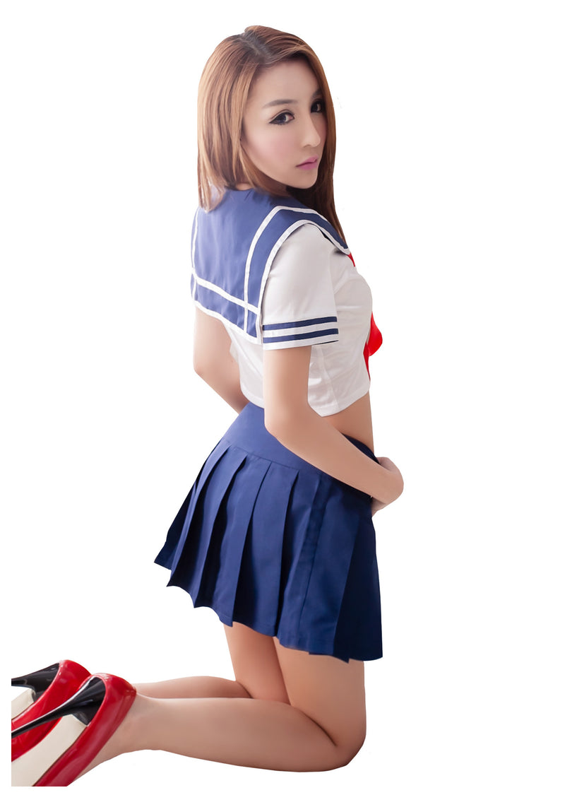 LINGERIECATS Japaness AV style  School Girl Uniform Cosplay Costume Set  (Free Sport Pant Gift) - LingerieCats