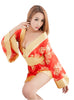 LINGERIECATS Sexy Golden Rose 3pcs Japanese Kimono Cosplay Costume Set