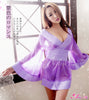 LINGERIECATS Sexy Purple Luster Japanese Doll Cosplay Kimono Costume Set