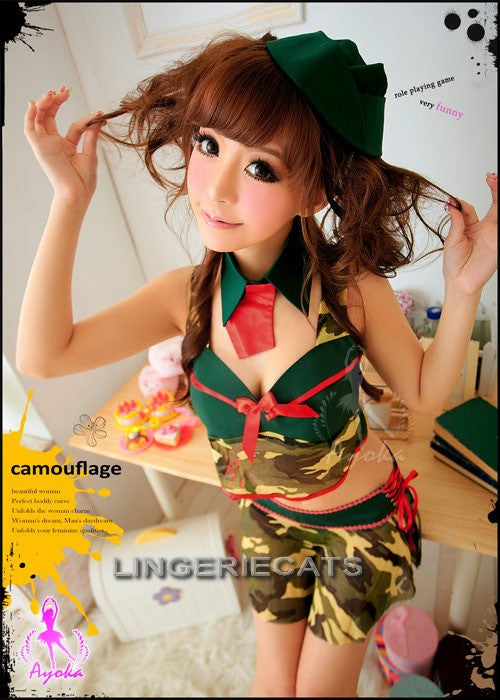 Sexy Army 3 Pieces Costume - LingerieCats