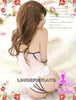 Attractive Chiffon Corset Set - White