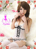 Attractive Chiffon Corset Set - White