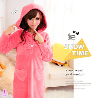 Lovely Hooded Pajama Dress - LingerieCats