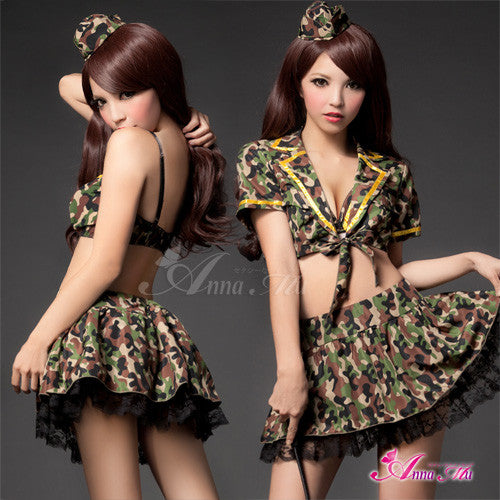 Lingeriecats Sexy Camouflage Amry Cosplay Costume Set - LingerieCats