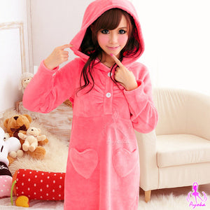 Lovely Hooded Pajama Dress - LingerieCats