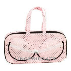 Cute Pink Dot Bra Travel Bag - LingerieCats