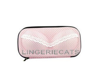 Sweet Pink Dots Bra Travel Bag - LingerieCats