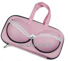 Cute Pink Dot Bra Travel Bag