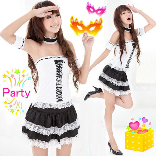 White French Maid Clubwear Costume Dress - LingerieCats