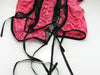 Black and Pink Lace Corset Lingerie