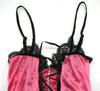 Black and Pink Lace Corset Lingerie
