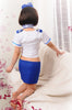 Sexy Flight Attendant Costume White/Blue