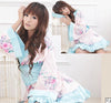 Sweet Blue/White Japanese Kimono Lingerie Robe