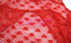 Hot Red Heart Pattern See Through Babydoll Lingerie