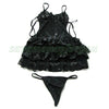 Hot Sexy Black Lace Backless Clubwear Lingerie Dress