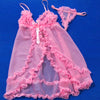 Hot Sexy Open Front Pink Babydoll Lingerie