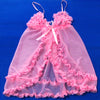 Hot Sexy Open Front Pink Babydoll Lingerie