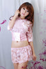 Pink Japanese Kimono Lingerie Robe