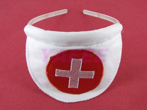Seductive White Nurse Costume Lingerie G-string Hair Band - LingerieCats