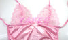 Sexy & Cute Pink Satin Babydoll Lingerie