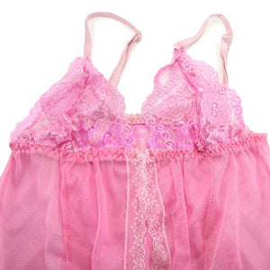 Sexy Pink Open Front G-String Lingerie Set - LingerieCats