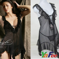 Sale - Sexy Black Babydoll Lingerie Dress