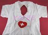 Sexy White Nurse Costume G-String Hat Gloves Set