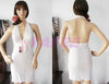Sexy Women Halter Lingerie Babydoll Sleep Dress White