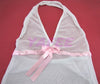 Sexy Women Halter Lingerie Babydoll Sleep Dress White
